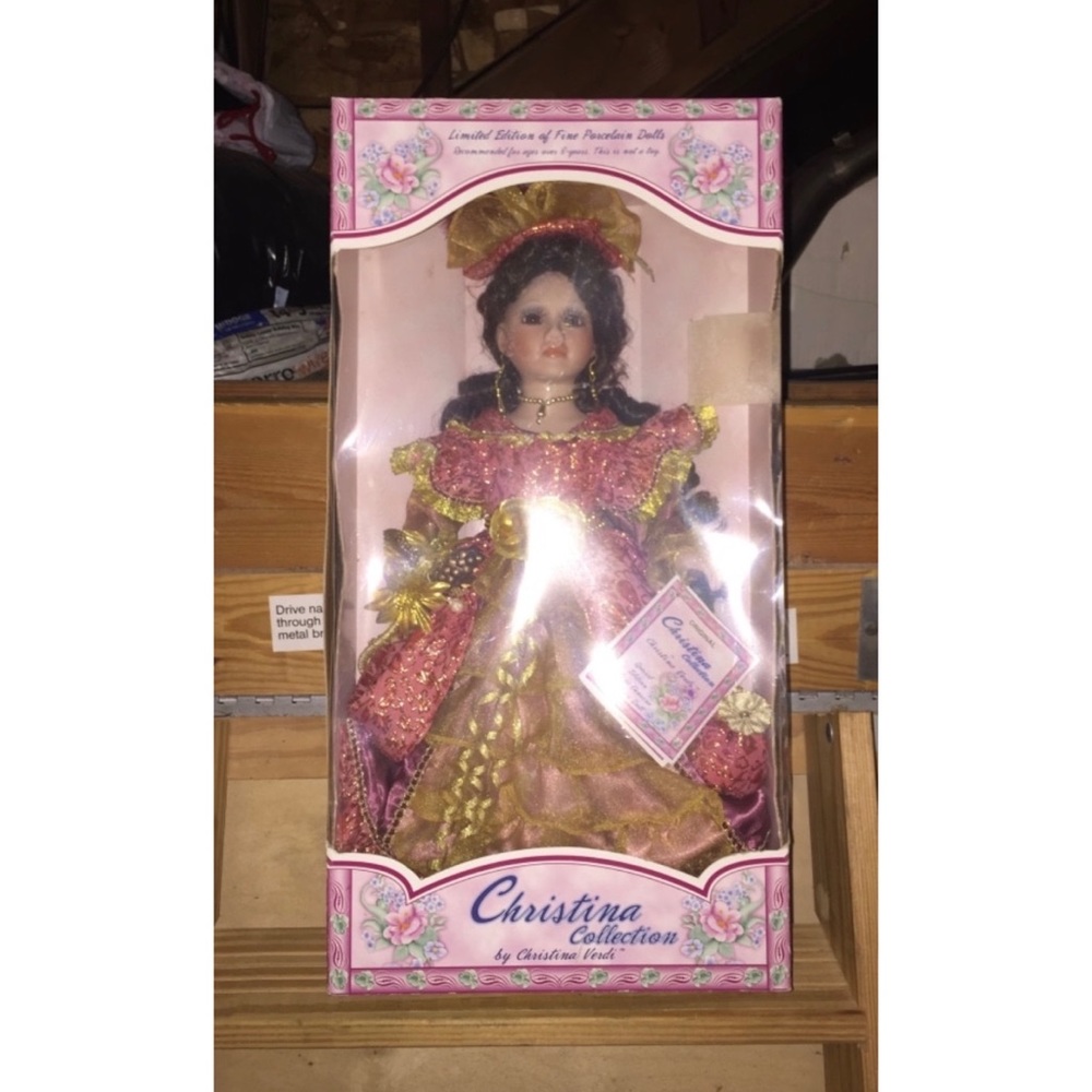 Christina Verdi Porcelain Doll Collection Girl Elegant Dress Vintage NEW